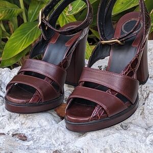 Chic Brown Women's Platform Sandals
